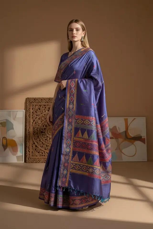 Modern Katha work sareee